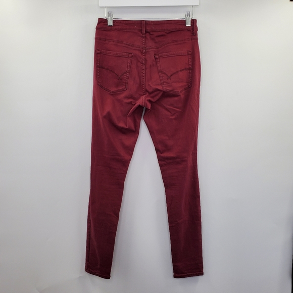 PacSun Bullhead High Rise Skinniest Jeans Red Boho Colored Denim - Picture 4 of 9